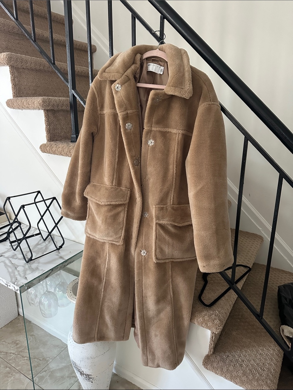 Oversized teddy coat